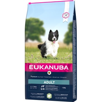 EUKANUBA Adult Small & Medium Breed Lamm & Reis 12 kg