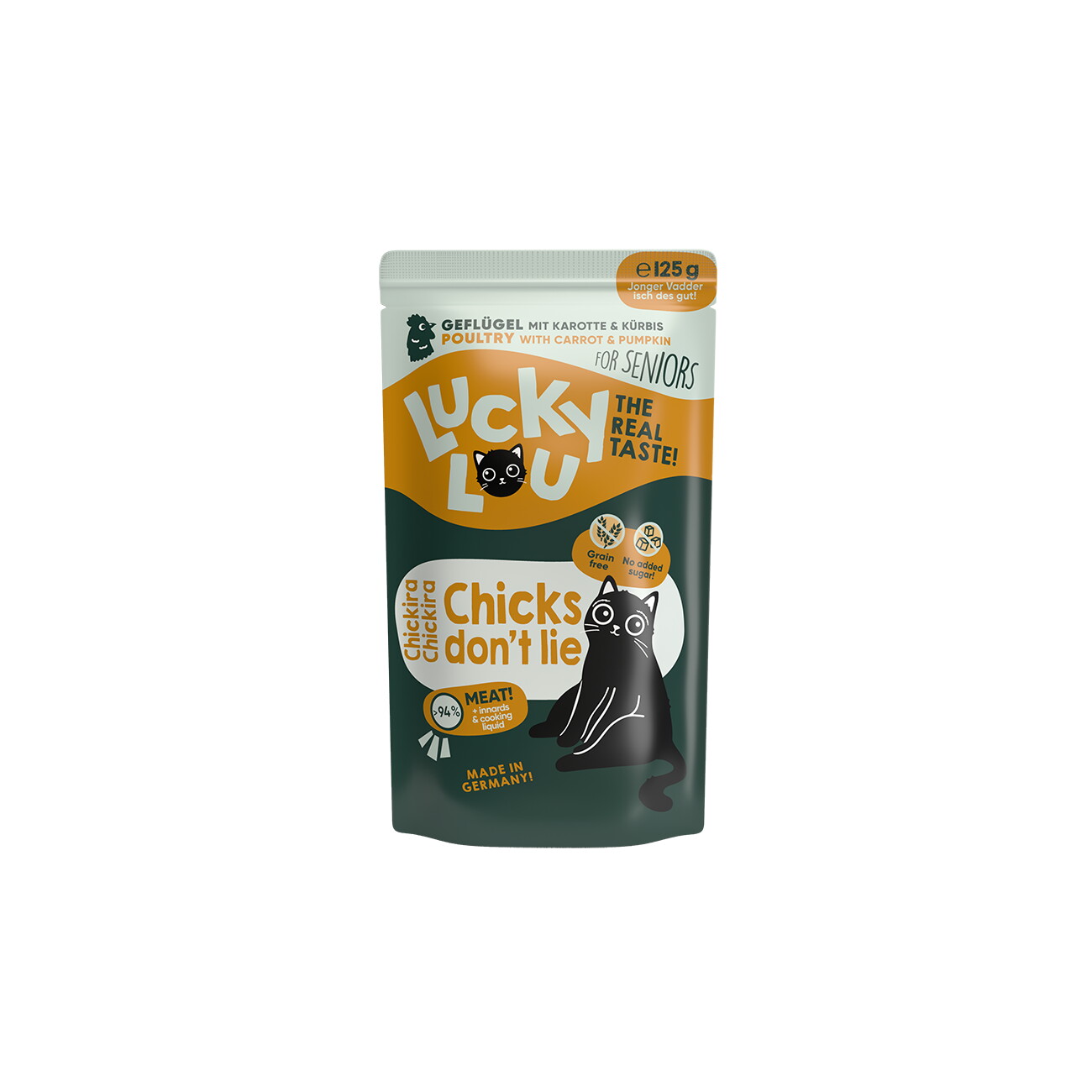 Lucky Lou Nassfutter Katze Senior Geflügel 32x125 g