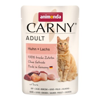 Carny Nassfutter Katze Adult Huhn & Lachs 12x85 g