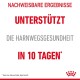 Text zur Förderung eines Haustierprodukts, das die Harnwegsgesundheit in 10 Tagen unterstützt, mit dem Royal Canin-Logo.