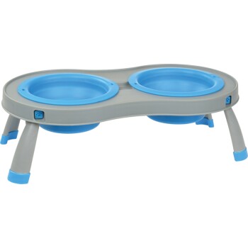 Double Travel Feeding Bowl with Stand