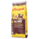 Josera Balance Hundefutterbeutel, gekennzeichnet mit "Senior", mit einem gelb-braunen Design, mit Text zu Zutaten und Nährwerten.