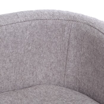 Graues Haustierbett mit abgerundetem Design, aus weichem Stoff und mit gepolsterter Sitzfläche.