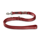 Rote Nylon-Hundeleine mit Metallclips und Ringen, mit einem „Wolters“-Markenlabel.