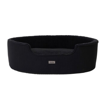 Hundebett mit Wendekissen schwarz M