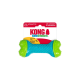 KONG CoreStrength blaues Hundeknochen-Spielzeug mit grünen strukturierten Enden auf einer Verkaufskarte mit der Aufschrift "KONG" und "CoreStrength".