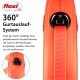 XTREME Gurt-Rollleine orange/ schwarz XS, 3 m