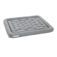 Graues Haustierbett mit gepolstertem Design und erhöhten Rändern, das ein Doctor Bark-Logo an der Seite trägt.