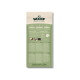 Rückseite eines WOOOF-Hundefutterbeutels, beige und grün, WOOOF-Logo, Slogan 'Oh my dog, that's goood' und WOOOF.COM
