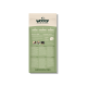 Rückseite eines WOOOF-Hundefutterbeutels, beige und grün, WOOOF-Logo, Slogan 'Oh my dog, that's goood' und WOOOF.COM