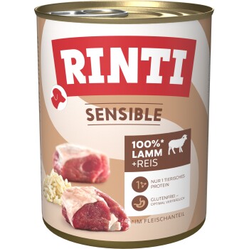 RINTI Sensible Agneau et riz 6x800 g