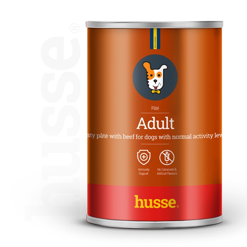 husse Adult Nassfutter Hund Rind 24 Dosen je 400g (9.6 kg)