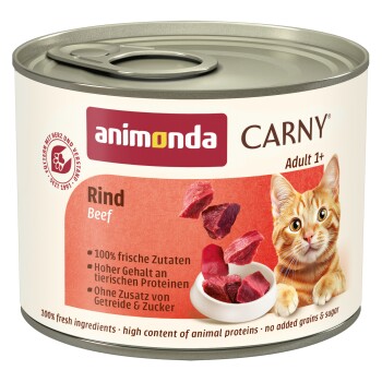 Comparer les prix de animonda Carny nourriture humide pour chat adulte Bœuf 12x200 g