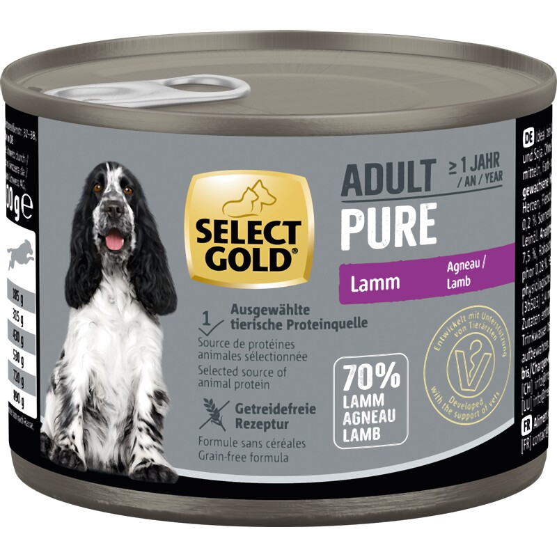 SELECT GOLD Pure Adult Lam 6x200 g