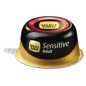 SELECT GOLD Sensitive Adult 10x125g Rind & Reis