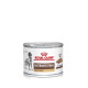 Royal Canin Gastrointestinal High Fibre Hundefutterdose, mit einem Laib-Textur, mit einer Silhouette eines Hundes und einem veterinärmedizinischen Etikett.