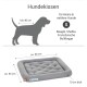 Hundebett für kleine bis mittelgroße Hunde, Maße 60 cm x 55 cm, 10 cm dick, geeignet für Rassen wie Beagle und Französische Bulldogge.