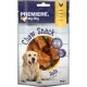 Package of PREMIERE I Love My Dog Chew Snack Rolls for dogs, featuring a golden retriever and indicating chicken flavor, 90g.