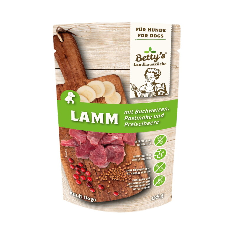 Betty's Landhausküche Frischebeutel Lamm Buchweizen 10x125 g