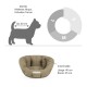 Hundebett geeignet für kleine Rassen wie Dackel und Yorkshire Terrier, mit den Maßen 40 cm Länge und 35 cm Breite.