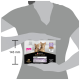 Emballage de nourriture pour chat Purina Pro Plan Kitten tenu par une personne, présentant deux chatons à l'avant, étiqueté "Healthy Start" et "in gravy."