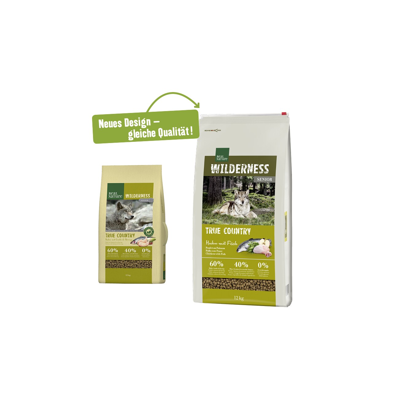 Real Nature Wilderness Pure Country Huhn Mit Fisch REAL NATURE WILDERNESS Senior True Country Huhn mit Fisch 12 kg | FRESSNAPF