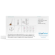 Rückseite der Verpackung des Caninen Parvovirus-Antigen-Schnelltests mit bebilderter Anleitung, 10-Minuten-Symbol und getTested-Logo