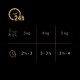 Guide d'alimentation pour les chats : tableau de 24h montrant les portions recommandées pour les chats de 3 kg (2½-3), 4 kg (3-3½) et 5 kg (3½-4).