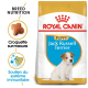 Nourriture pour chiots Royal Canin pour Jack Russell Terriers, avec une image de chiot, une nutrition spécifique à la race et un texte de soutien au système immunitaire.