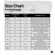 Größentabelle für Hundebekleidung, die Größen von XXXS bis XXXL mit entsprechenden Rückenlängen in cm und geeigneten Rassen auflistet.