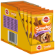 Packung Pedigree Schmackos Hundeleckerlis, mit einer Multi-Mix von Geschmacksrichtungen, mit Nährwertinformationen an der Seite und einem Barcode.