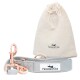 Hundeleine aus veganem Leder, 3-fach verstellbar grau 2,5 cm