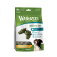 Whimzees Wellness Daily Dental Treats-Tüte mit grünen alligatorförmigen Kauknochen, Aufdruck 'Reduces Plaque & Tartar', 12 Leckerlis