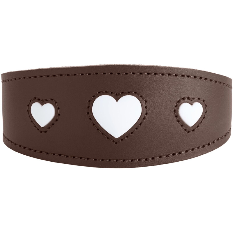 Hunter Windhundhalsband love braun XS-S