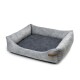 SoftColor luxury dog bed in grau color graphit/nature L