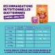 Tableau d'alimentation français pour chiens adultes avec sac et barquette Edgard Cooper canard & poulet ; titre 'RECOMMANDATIONS NUTRITIONNELLES'