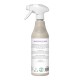 Eine Sprühflasche mit der Aufschrift "HAUSTIERPFLEGE SPRAY" für die Haustierpflege, entworfen für Hunde und Katzen, mit Anwendungshinweisen und Zutaten auf der Rückseite.