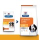 Verpackung des Hill's Prescription Diet c/d Multicare Urinary Care Hundefutters, mit einem schwarz-weißen Hund und dem Text "Vom Tierarzt empfohlen."