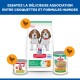 Sachet Hill's Science Plan pour chiot et deux boîtes de pâtée au poulet ; texte visible «Science Plan» et «PUPPY <1» ainsi qu'un titre en français.