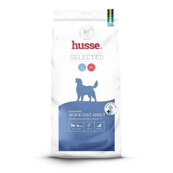 Super Premium Hundefutterbeutel mit der Aufschrift "Valp Plus" und einem Cartoon-Hund-Logo, das 80% tierisches Protein und Unterstützung der Verdauung hervorhebt.