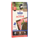 Bosch Active Hundefutterbeutel, 15 kg, mit einem Hund auf der Vorderseite, mit Text, der 25 % Protein, 16 % Fett und Vorteile des Immun-Komplexes hervorhebt.