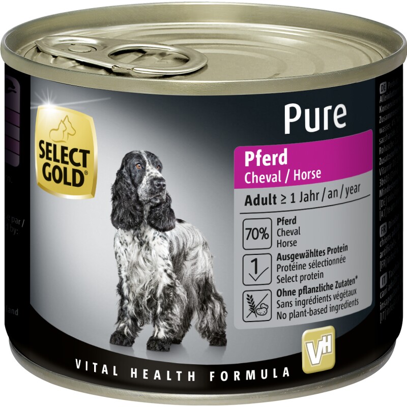 SELECT GOLD Pure Adult Paard 12x200 g