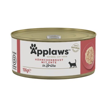 nourriture humide pour chat adulte en bouillon Filet poulet, canard 24x156 g