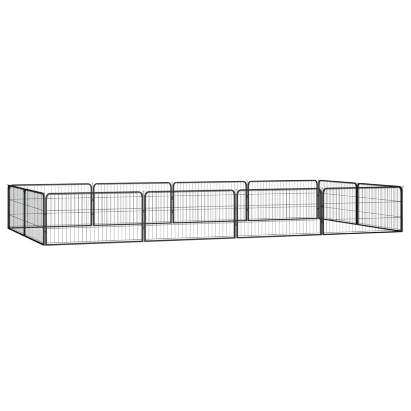 VidaXL Hunde Laufstall Stahl Pulverbeschichtet Freilaufgehege mehrere Auswahl 4 m, 2 m, 50 cm