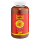 Bouteille d'Anima Strath, un complément nutritionnel pour animaux de compagnie, avec une étiquette rouge portant un graphique d'animal jaune et du texte en allemand et en anglais.