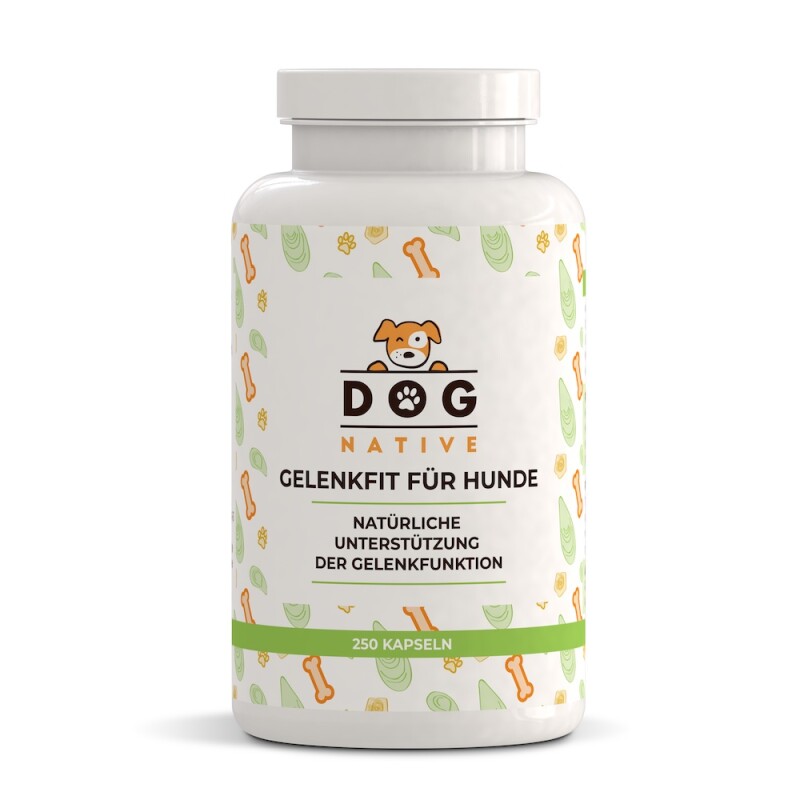 Dog-Native Gelenkkapseln für Hunde, natürliche Gelenk-Kapseln mit Grünlippmuschel, MSM, Kollagen-Hydrolysat und Chondroitin, hochdosiert für...