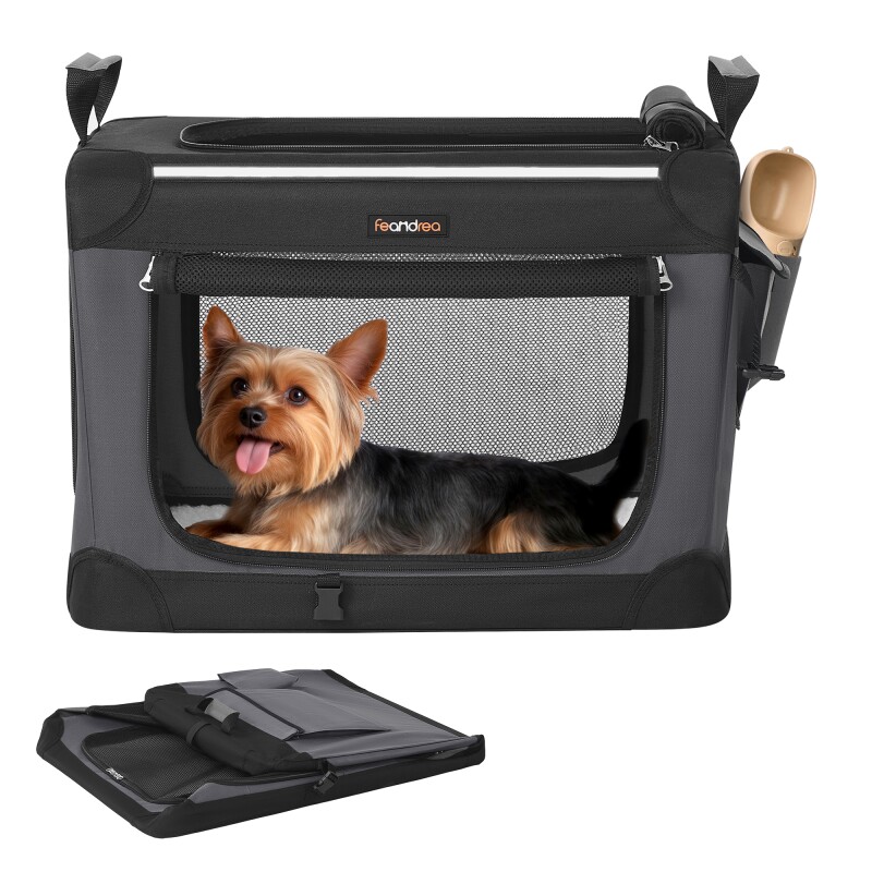 FEANDREA Hundebox faltbar, Hundetasche, Oxford-Gewebe S-XXL S