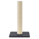 Katzenkratzbaum mit einer hohen, beigen Sisal-umwickelten Säule und einem stabilen schwarzen Sockel, ideal für das Spielen und Kratzen von Katzen.