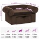 Braunes Haustiersofa mit den Maßen: 75 cm (29,5”) Länge, 50 cm (19,7”) Breite, 38 cm (15”) Höhe, geeignet für Hunde bis 100 lbs.