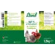 Hühner Land No.1 Vitalkraft Verpackung für Geflügelfutter, mit zwei Hühnern auf einem grasigen Hintergrund, mit Text zu Vorteilen und Nährwertinformationen.